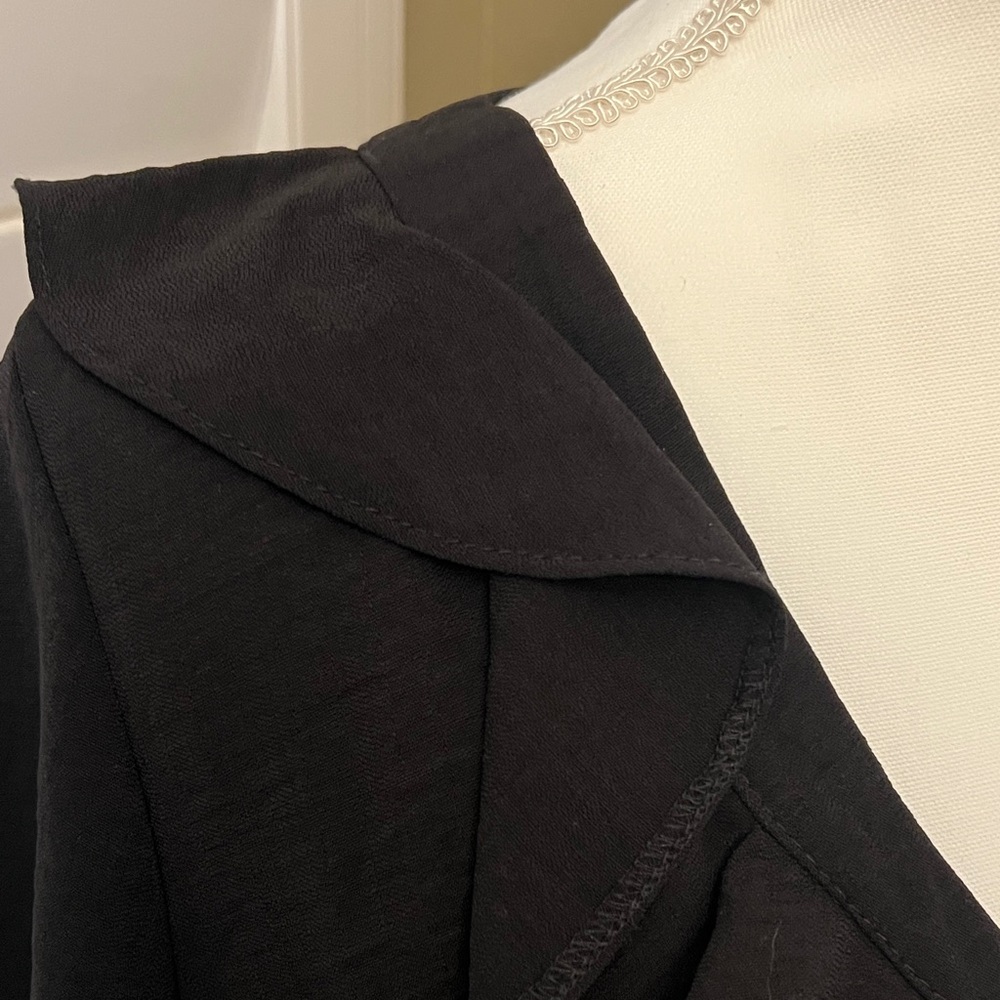 Topshop Black Ruffle Tie-Front Blouse - Picture 5 of 7